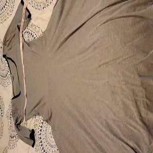 Lularoe Amelia Size 2X Gray knit, black trim, elbow sleeve